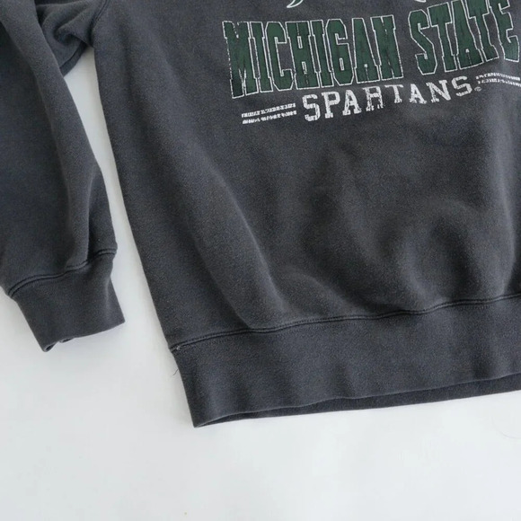 Campus Heritage Gray Michigan State Spartans  Crewneck Sweater Collegiate M - Picture 7 of 12